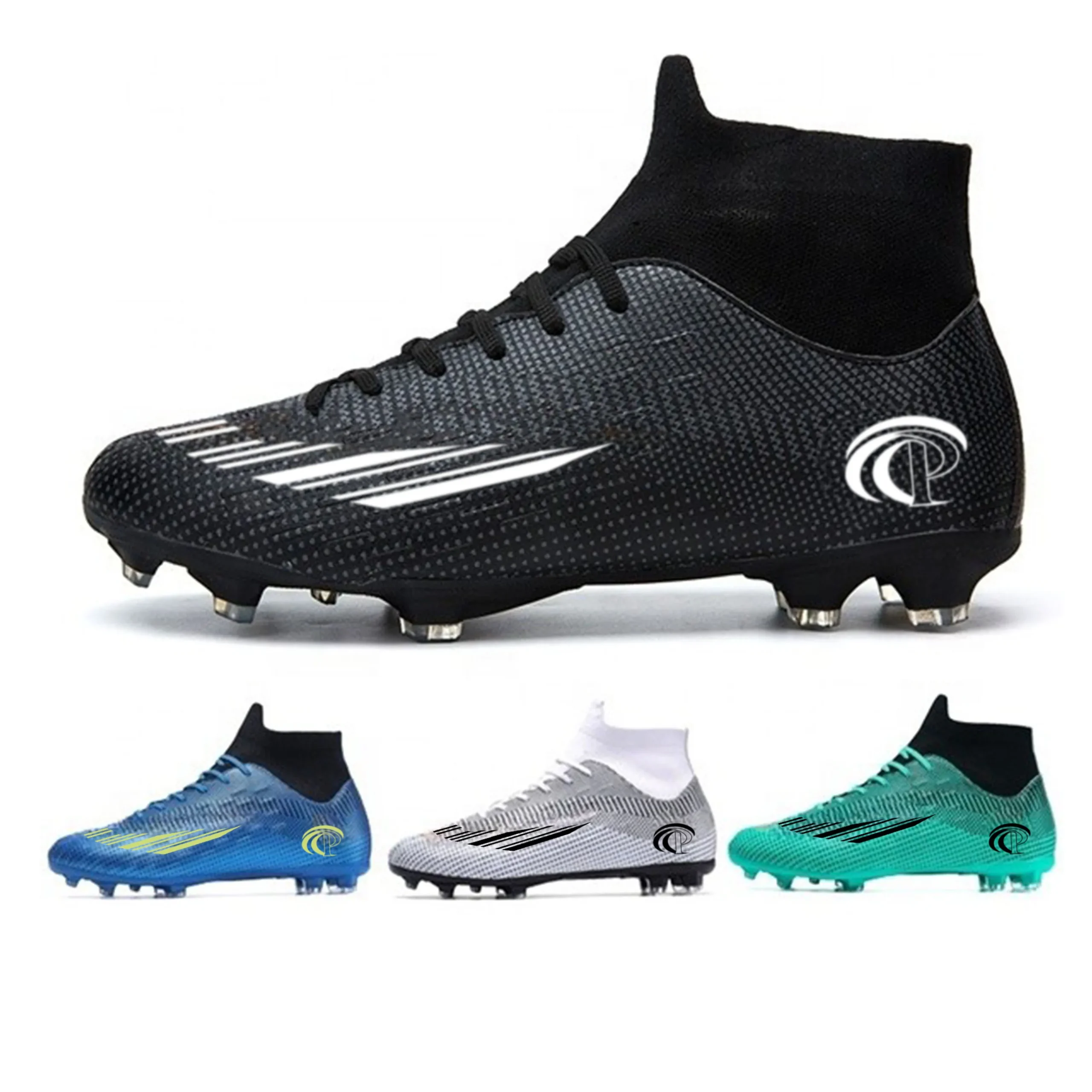 H9111b01578a94d95ac201c8b4e6e0deaS-scaled-1.webp Manufacturer Custom Oem Most Popular Youth Cheap Football Boots Shoes Soccer Cleats for Men - Image 1